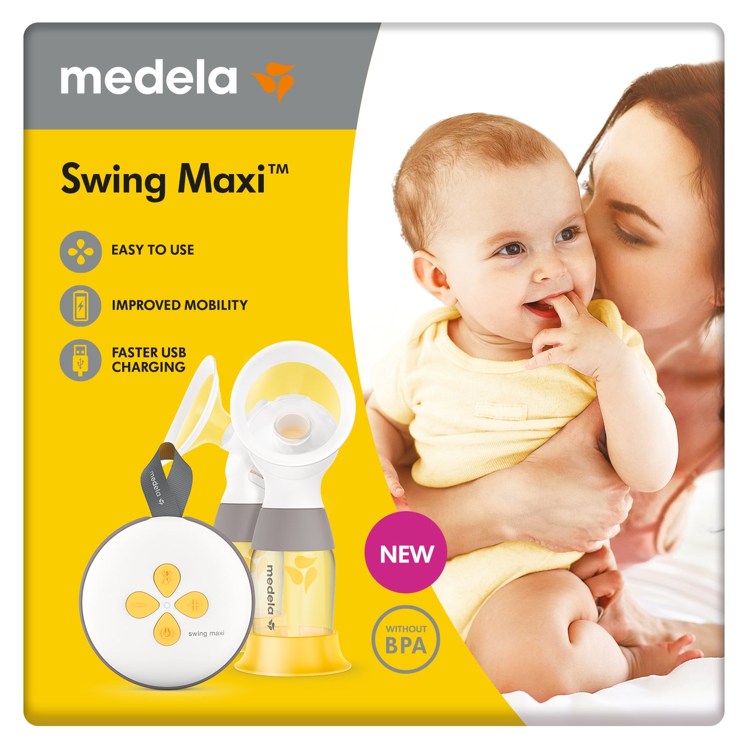 MEDELA - Tire-lait électrique double Swing Maxi RD 21 mm / 24 mm
