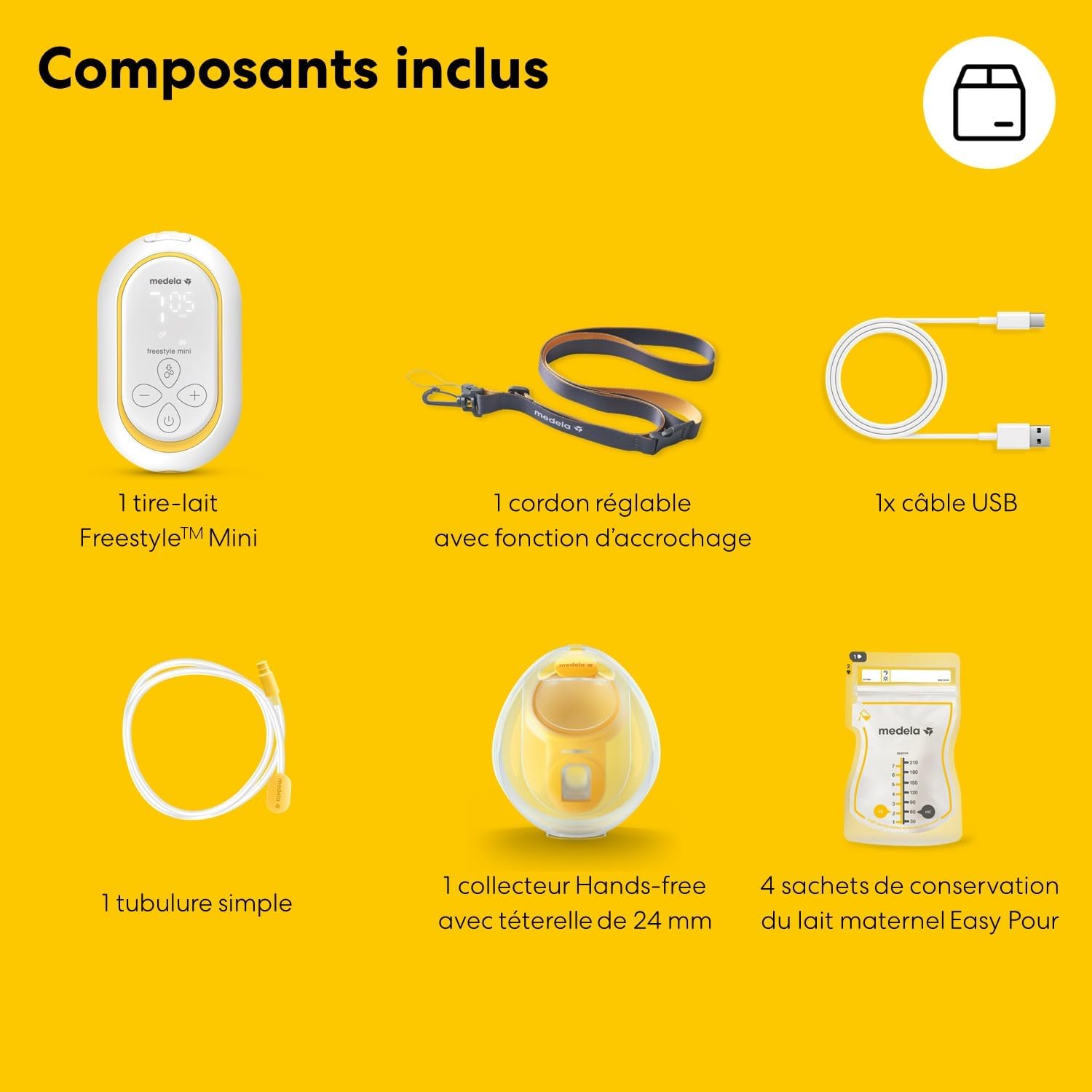 Tire-lait Électrique Portable Freestyle Mini Hands-free 24mm
