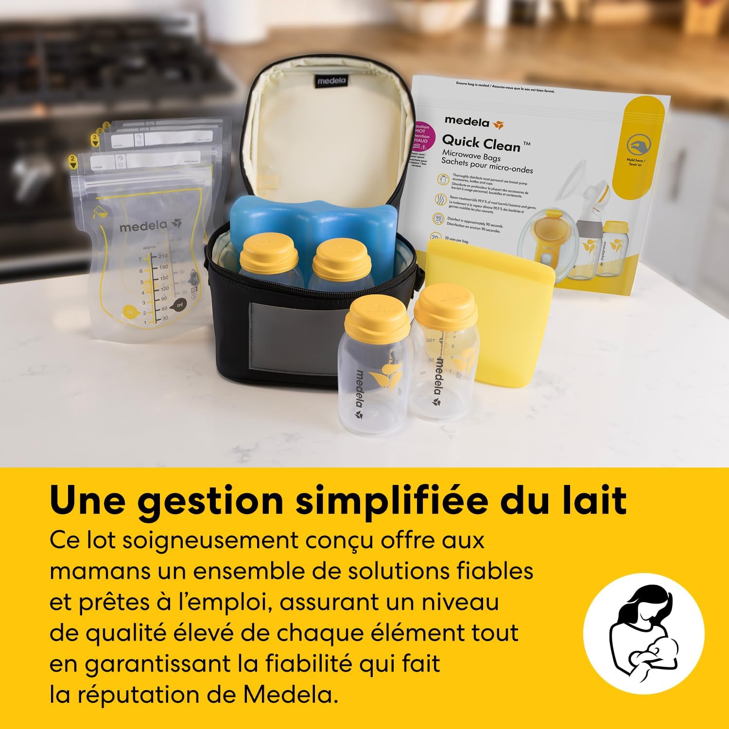 Kit de stockage pour lait maternel