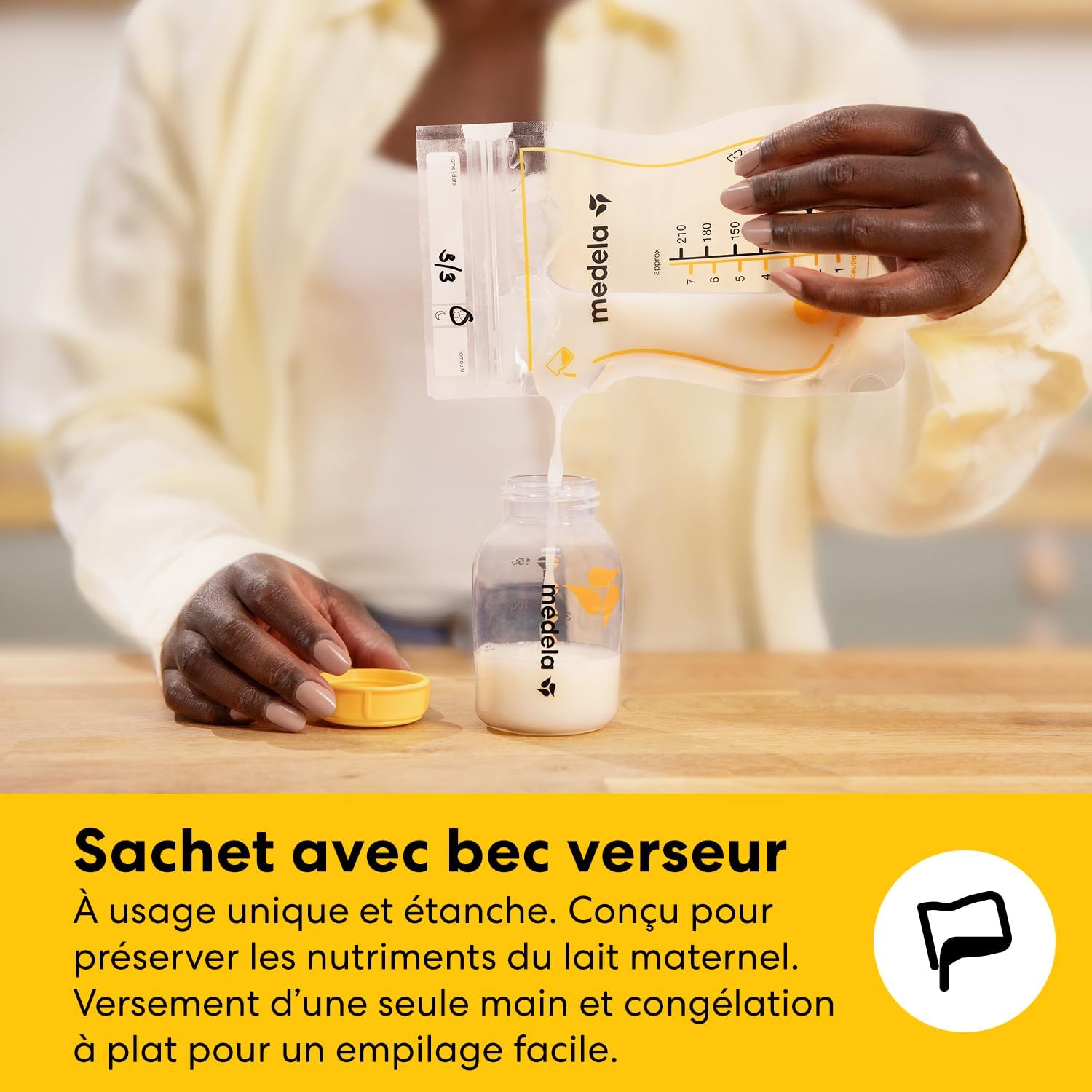 Kit de stockage pour lait maternel
