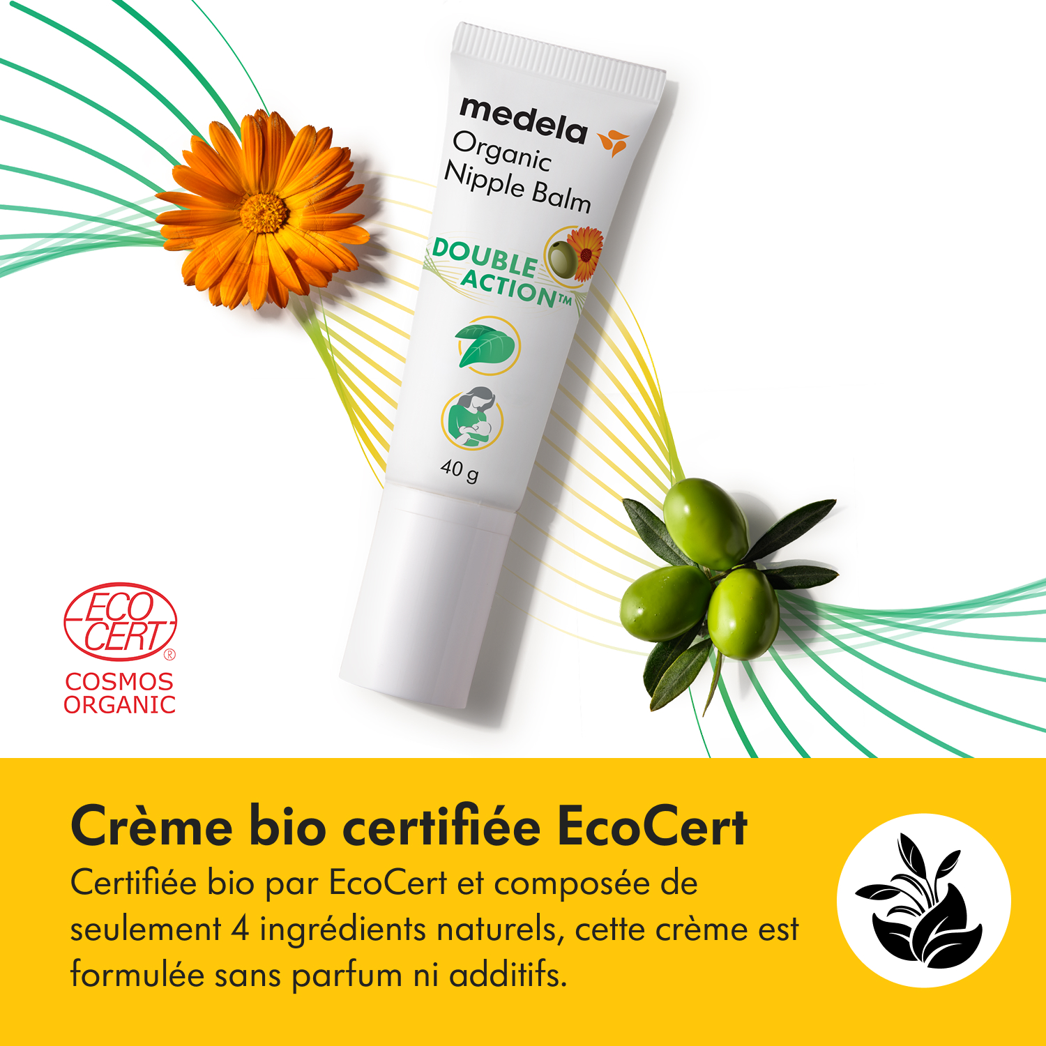 MEDELA - Baume Double Action™ BIO pour mamelons 40g