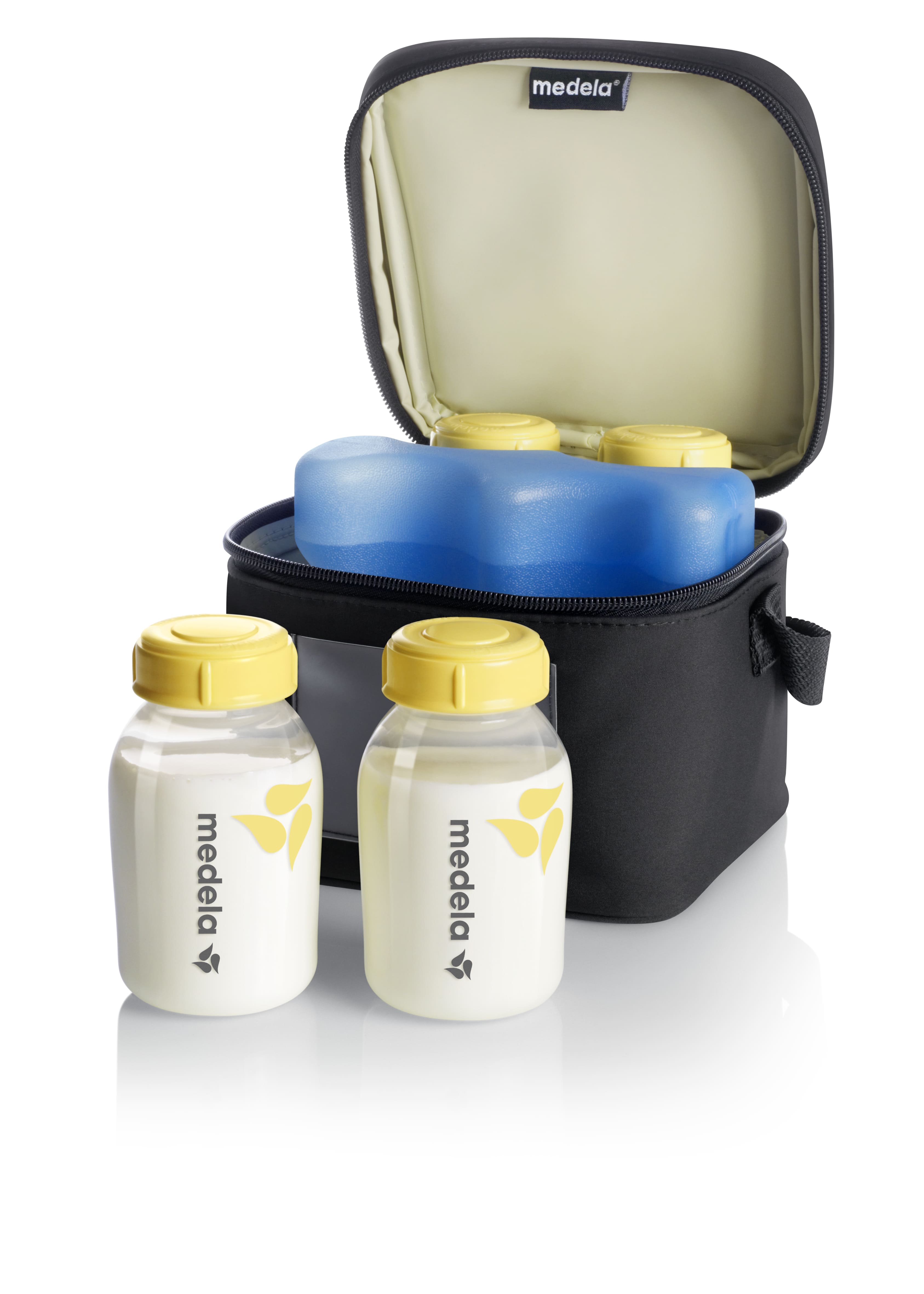 MEDELA - Cooler Bag - Compartiment et bloc réfrigérant + 4 biberons