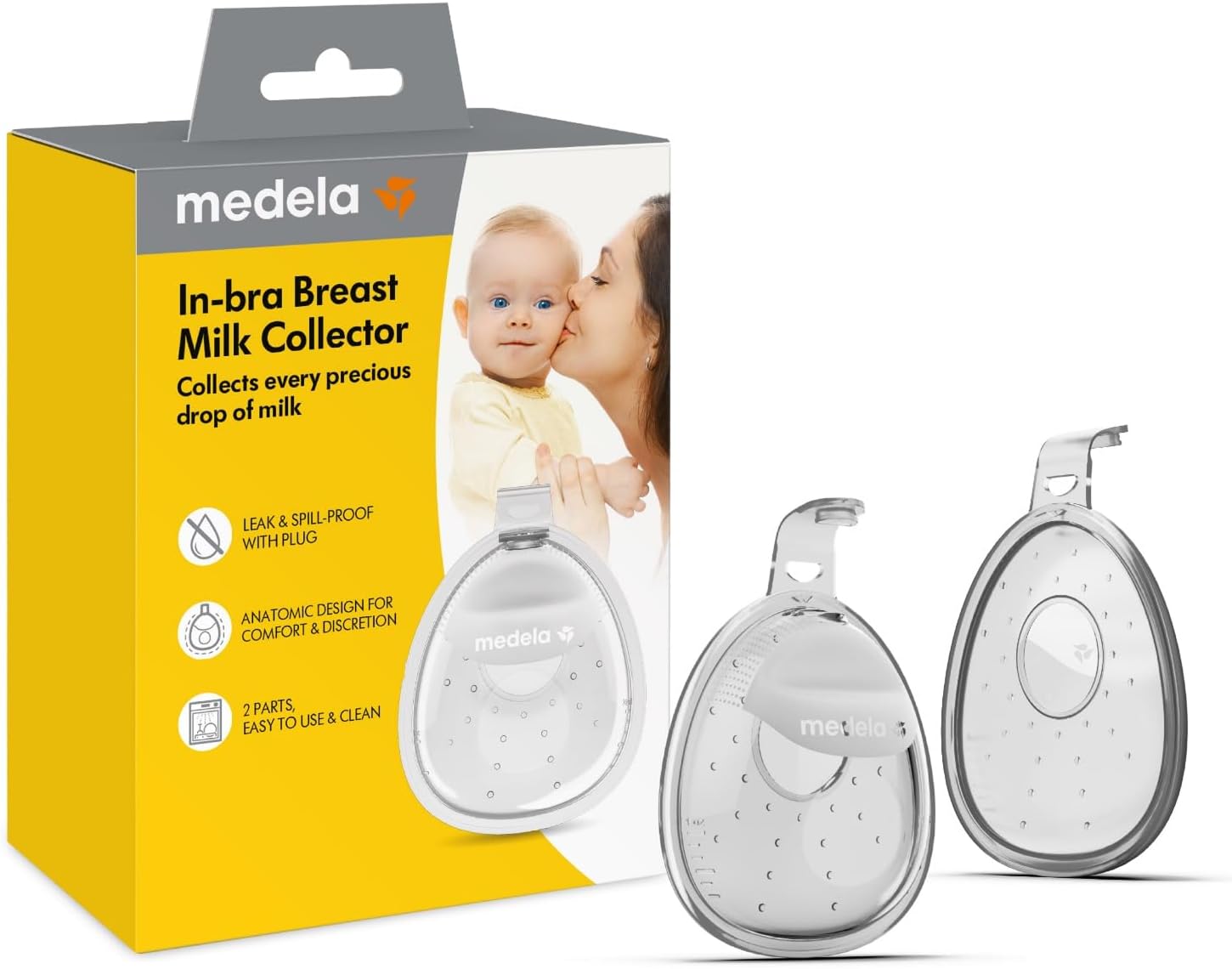 Lot de 2 Coupelles recueil lait maternel MEDELA