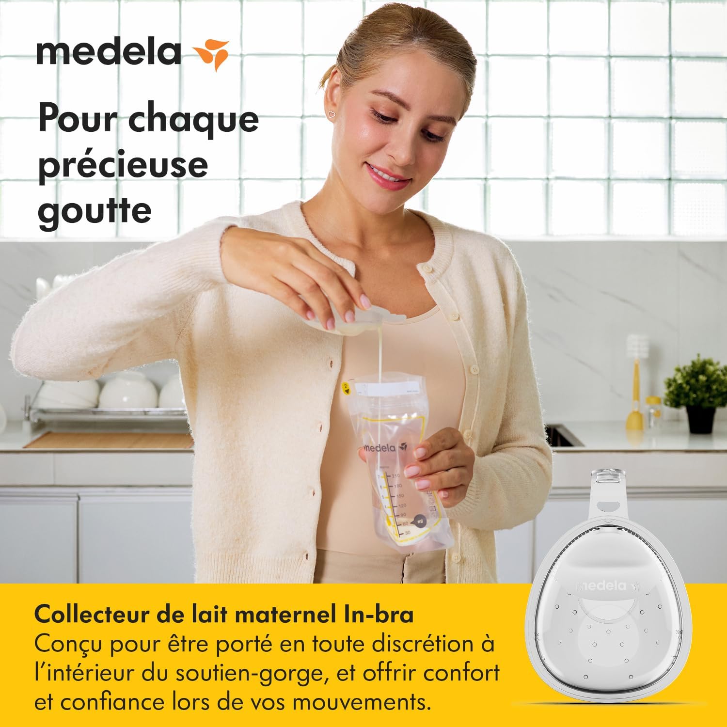 Lot de 2 Coupelles recueil lait maternel MEDELA