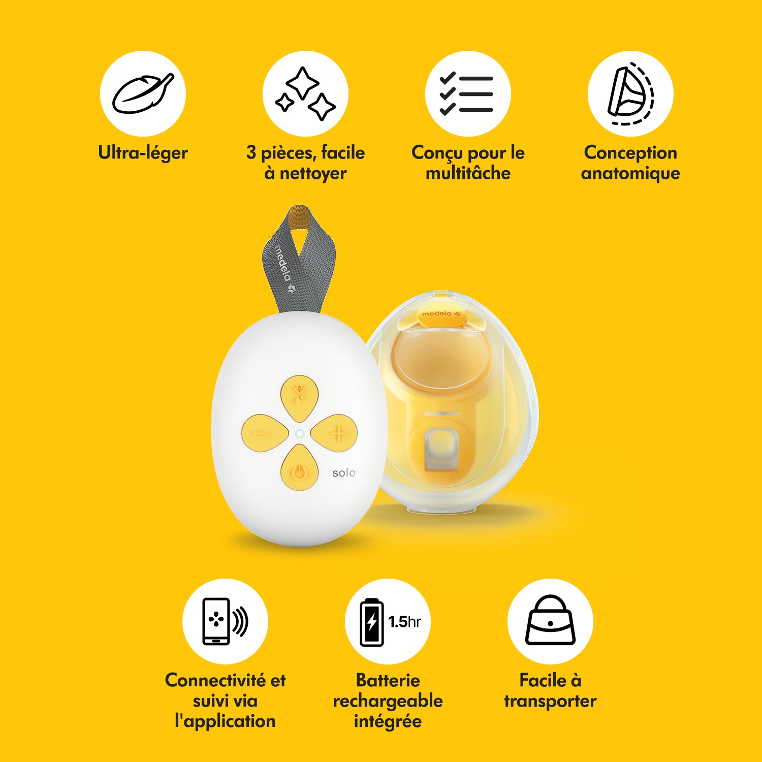 MEDELA - Tire-lait électrique simple Solo Hands-Free 24mm