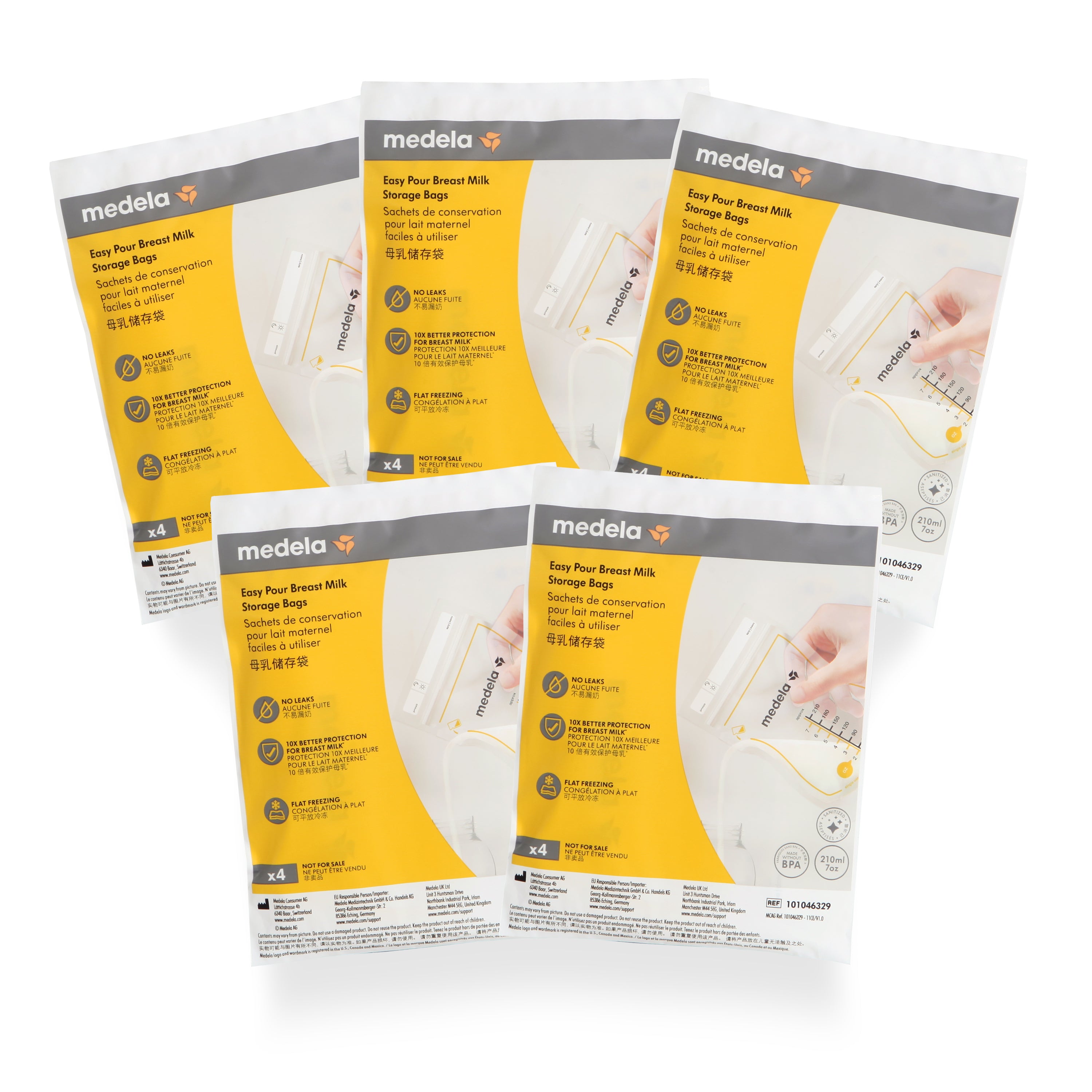 Échantillon - Sachets de conservation pour lait maternel Easy Pour x4 - Lot de 5